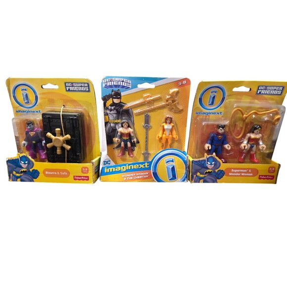 Super Friends Bizarro, Superman, Wonder Woman & Cheetah Action Figures - Picture 6 of 10